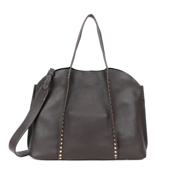 Sac à main Shopper avec clous dorés