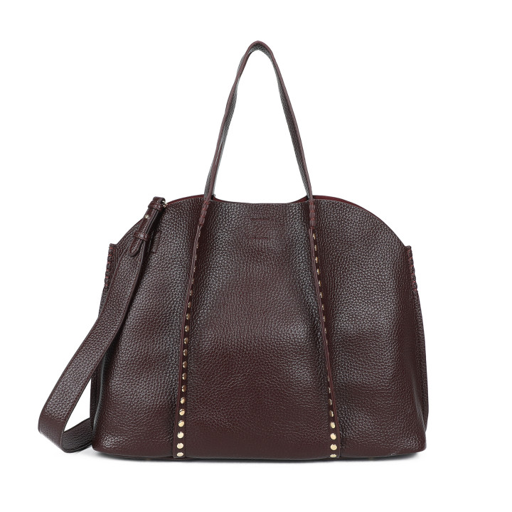 Mala Shopper com tachas douradas