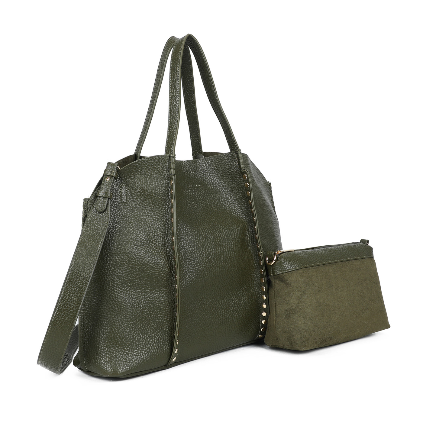 Sac à main Shopper avec clous dorés