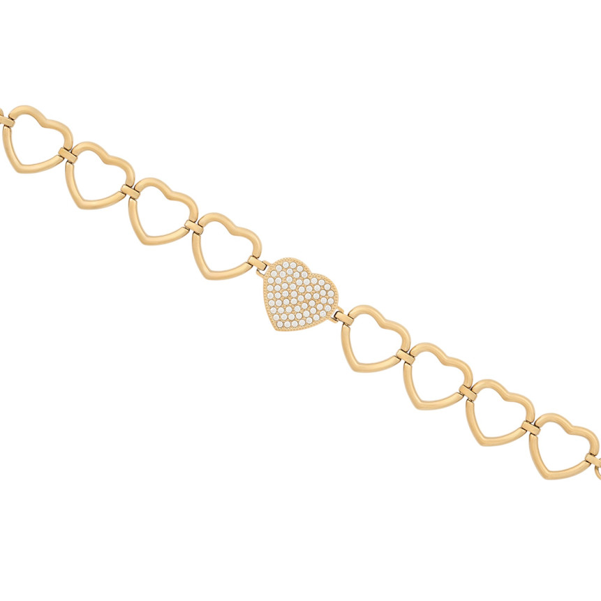 Bracelet Glamour en acier cœur