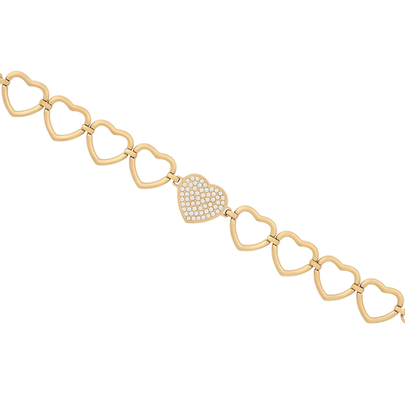 Bracelet Glamour en acier cœur