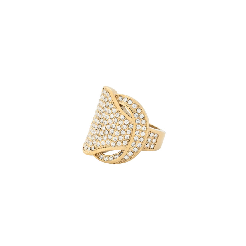 Glamour Stainless Steel Ring with Zirconia