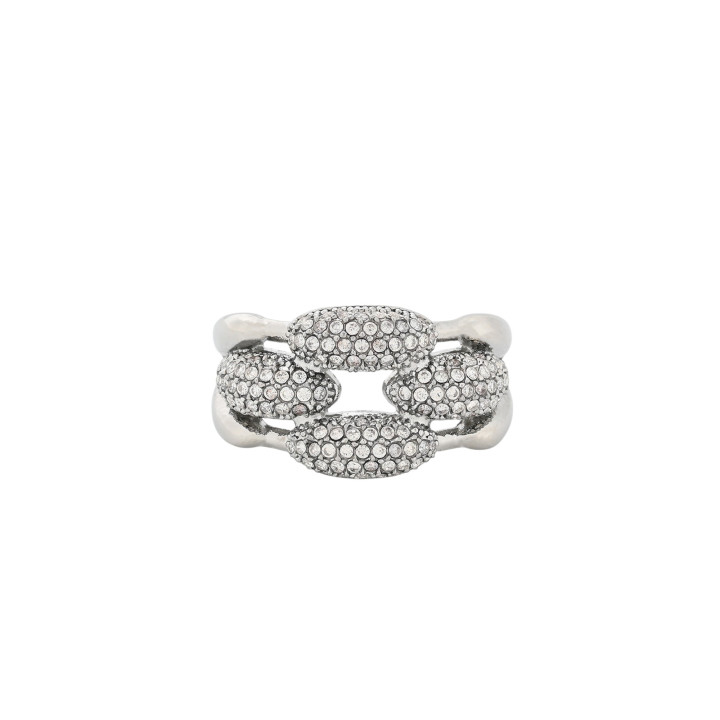 Anel Glamour corrente com zircônias