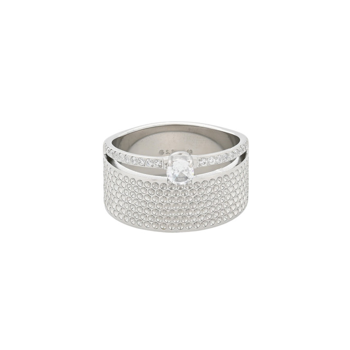 Glamour Thick Ring with Solitaire