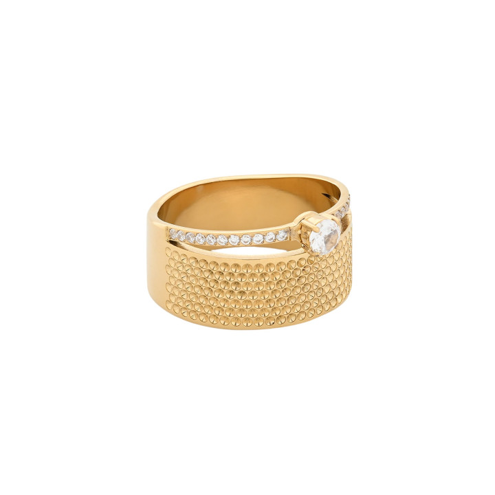 Glamour Thick Ring with Solitaire