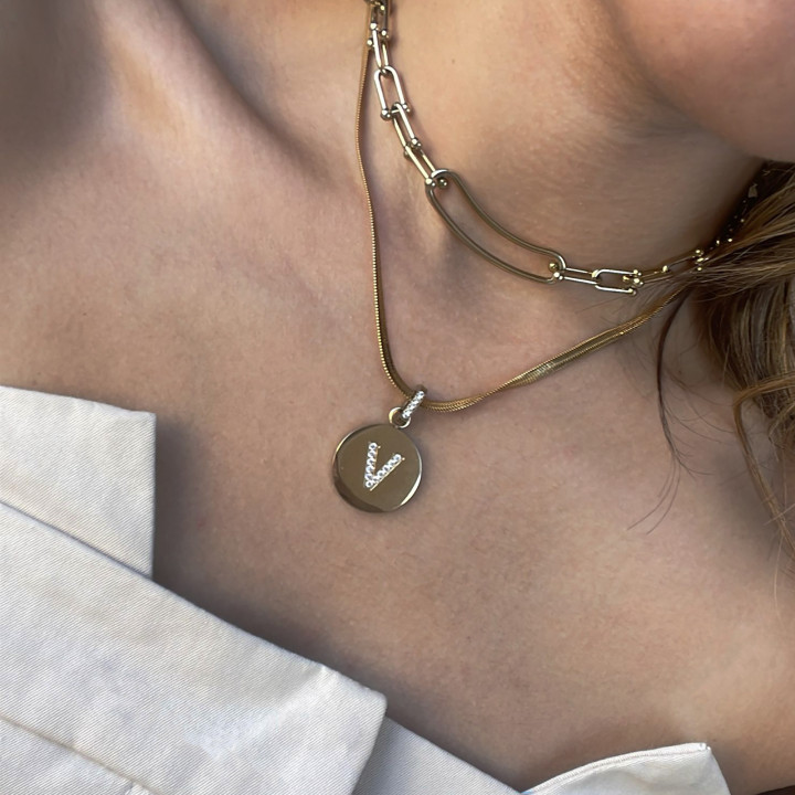 Collana di acciaio link combinati GB