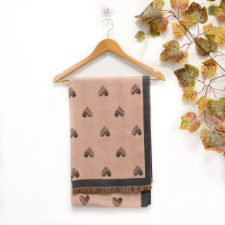 Scarf printed hearts GB