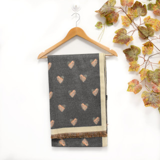 Scarf printed hearts GB
