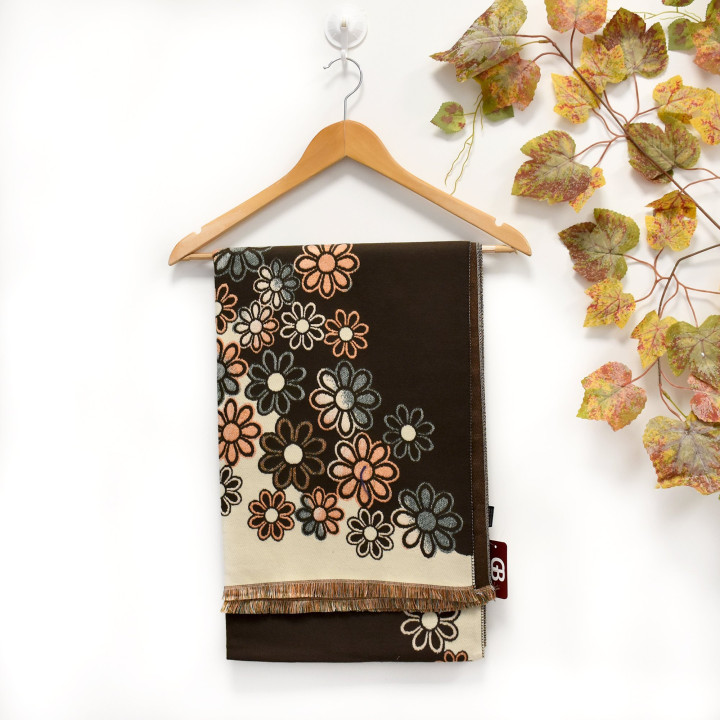 Sciarpa con stampato floreale GB