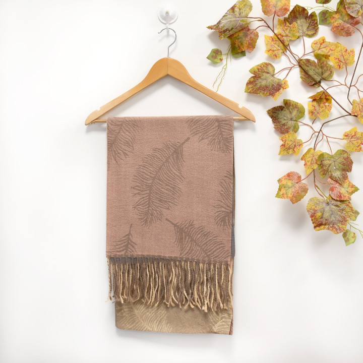 Cachecol estampado folhas de palmeira GB