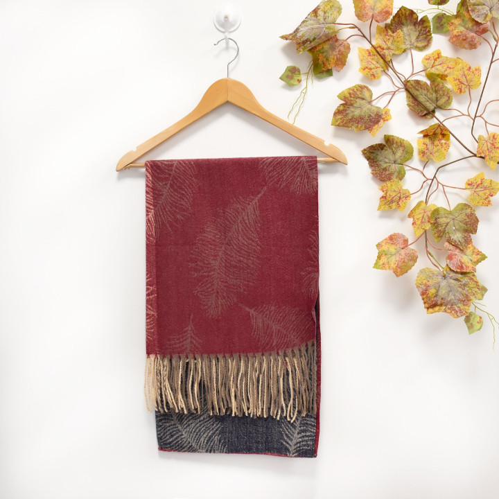 Scarf with palm leaf print GB