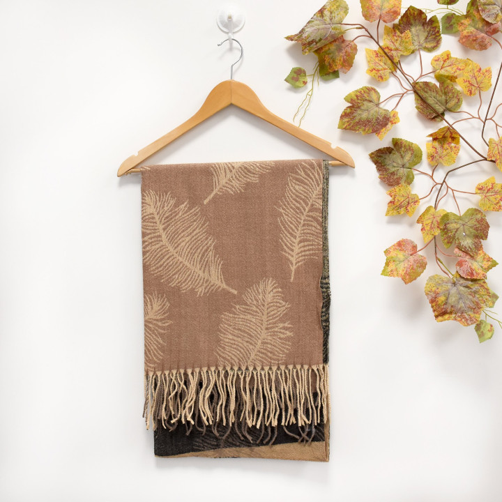 Foulard imprimé feuilles de palmier GB Foulard imprimé feuilles de palmier GB