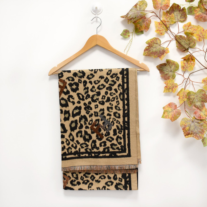 Foulard à imprimé animalier GB