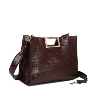 Sac à main avec texture croco
