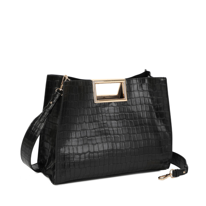 Sac à main avec texture croco