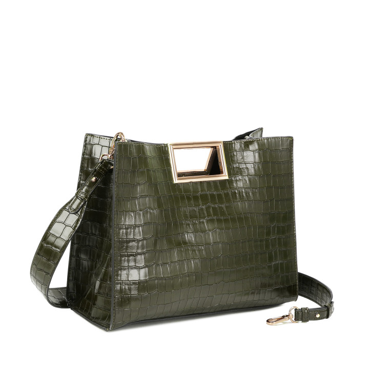 Sac à main avec texture croco