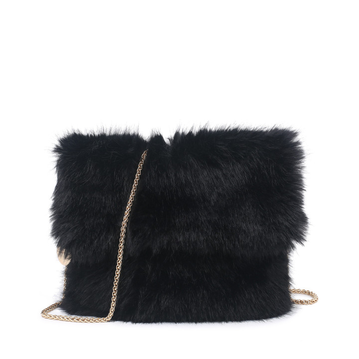 Borsa a tracolla con pelliccia