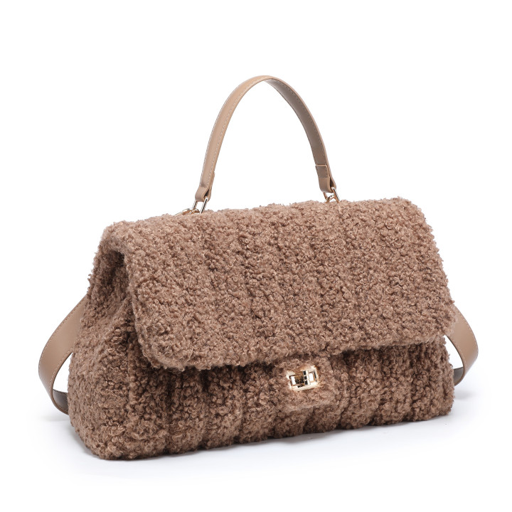 Crossbody Bag with Fur