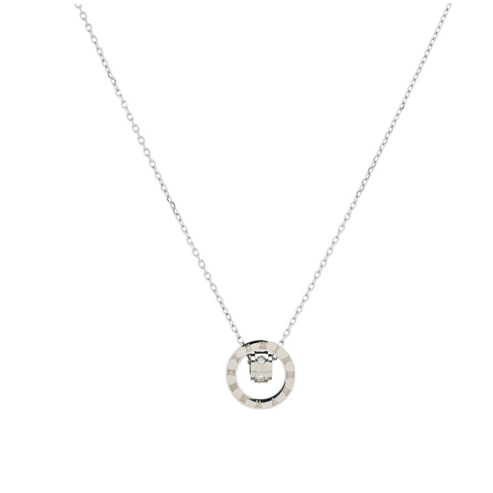 Collier en acier nombres romains GB
