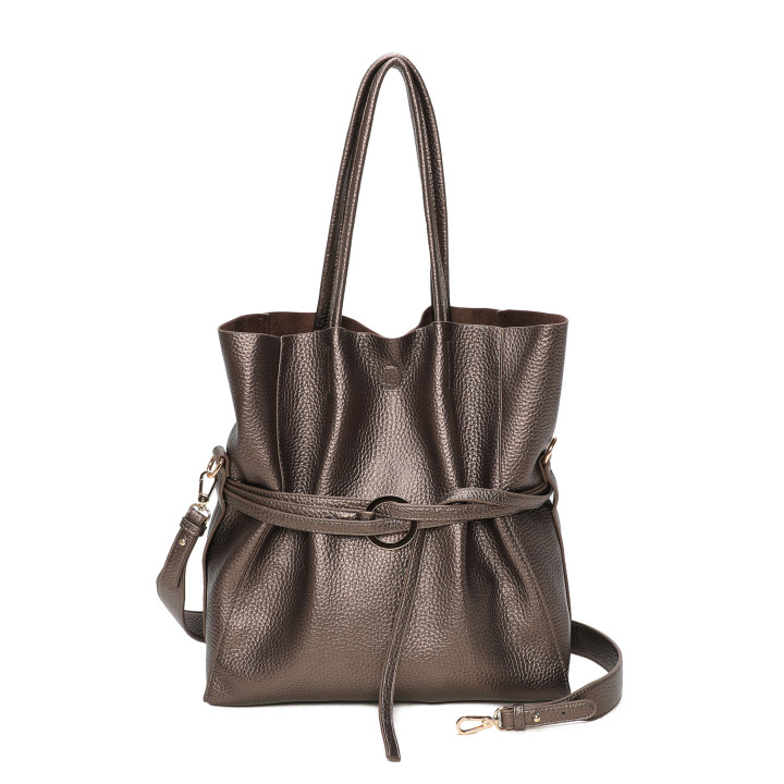 Long Shopper Bag with Buckle