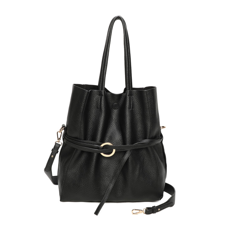 Long Shopper Bag with Buckle