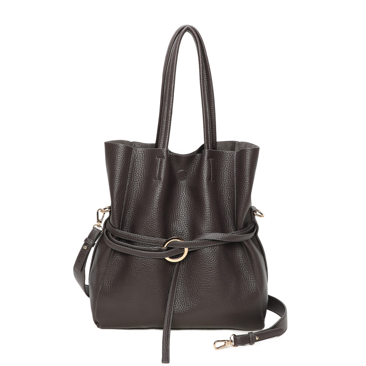 Long Shopper Bag with Buckle