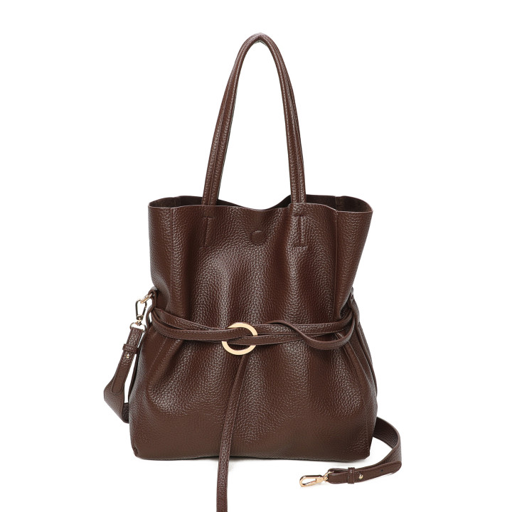 Long Shopper Bag with Buckle