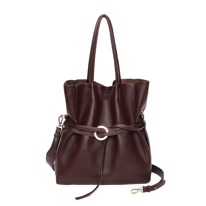 Long Shopper Bag with Buckle