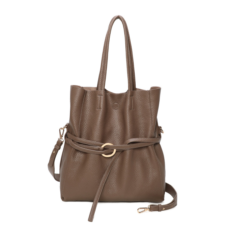 Long Shopper Bag with Buckle