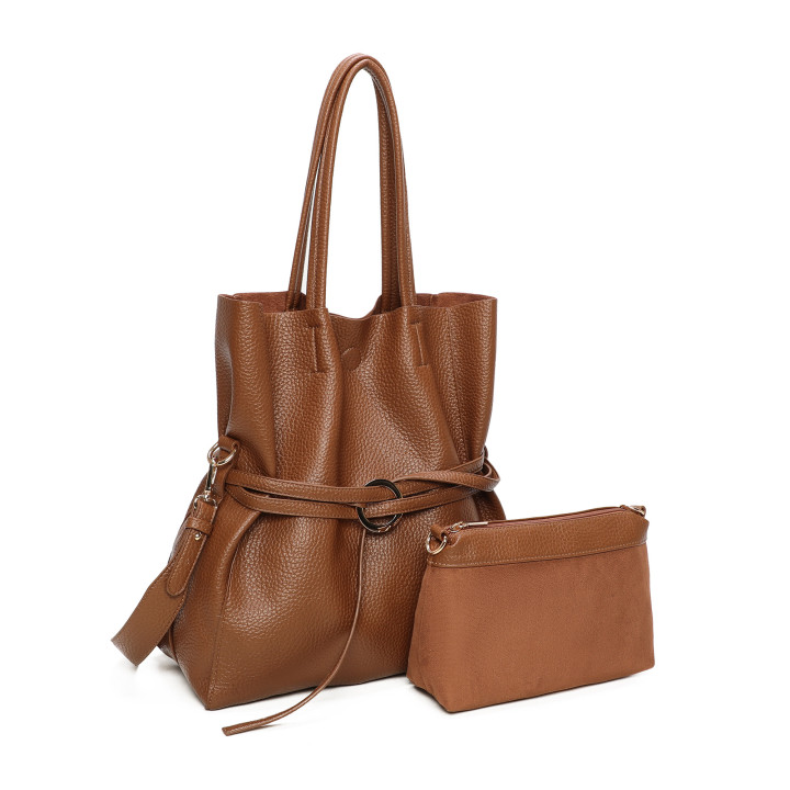 Long Shopper Bag with Buckle