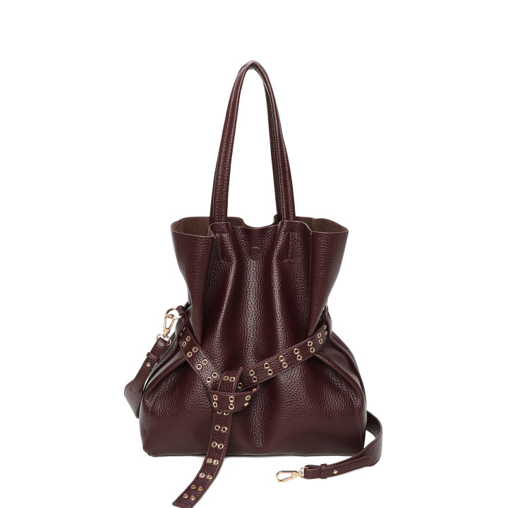 Borsa Shopper con fibbia e borchie