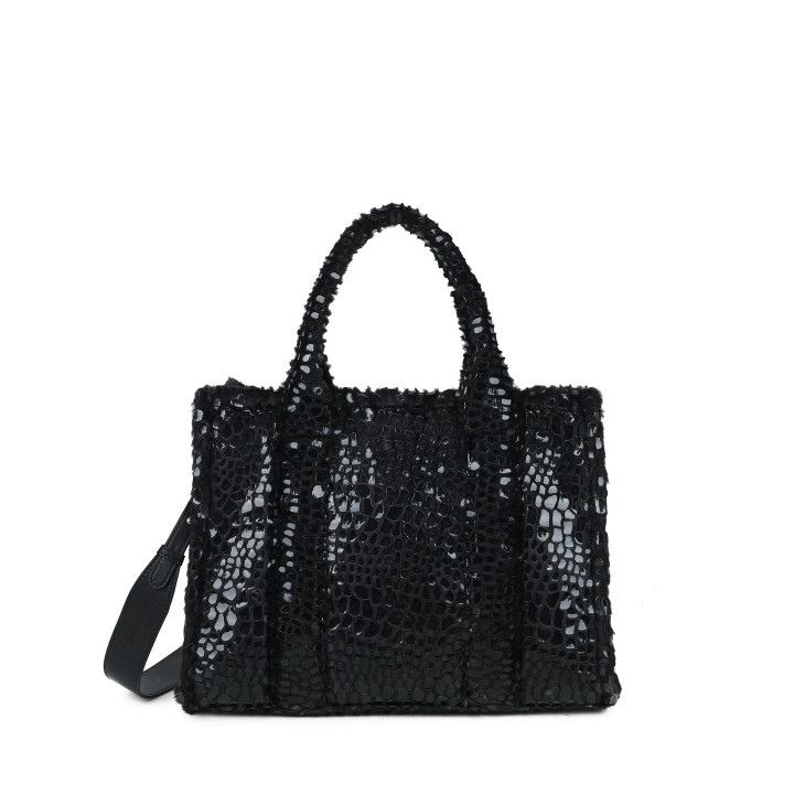 Borsa Shopper con pelliccia