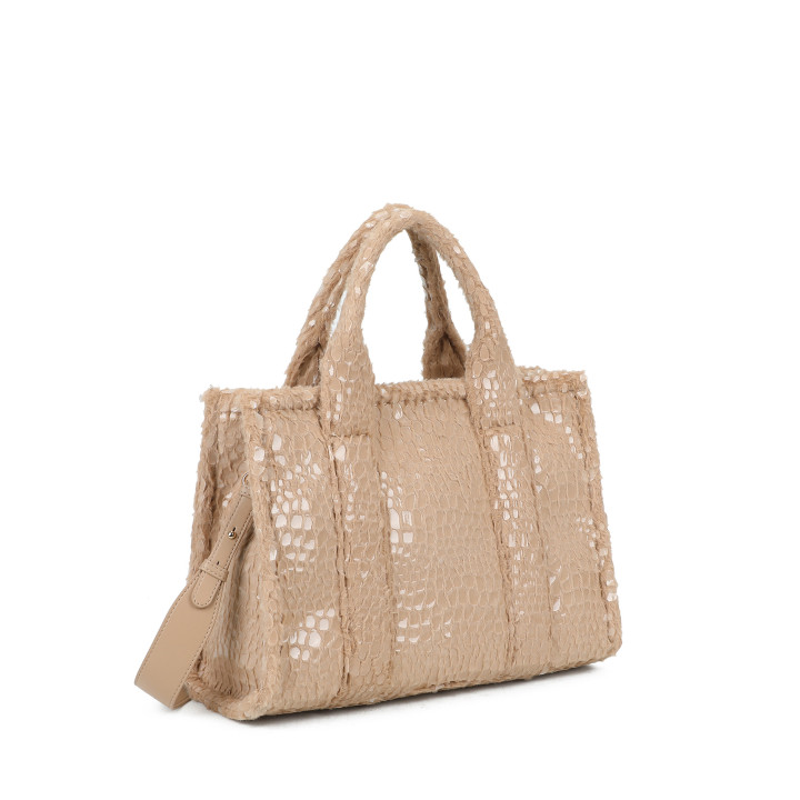 Shopper Bag with Fur