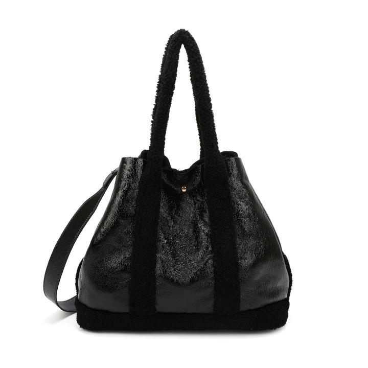 Borsa Shopper con pelliccia