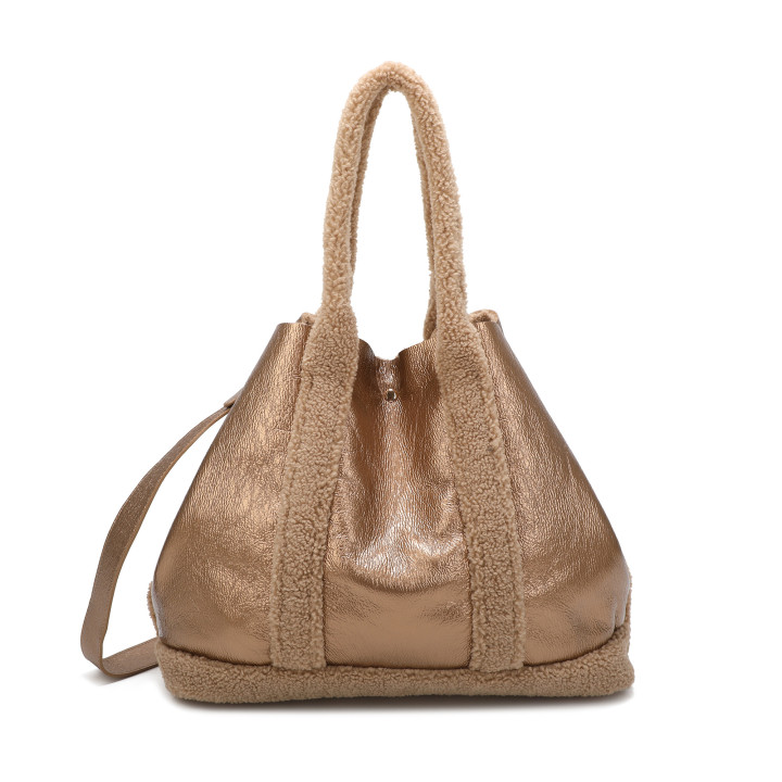 Shopper Bag with Fur