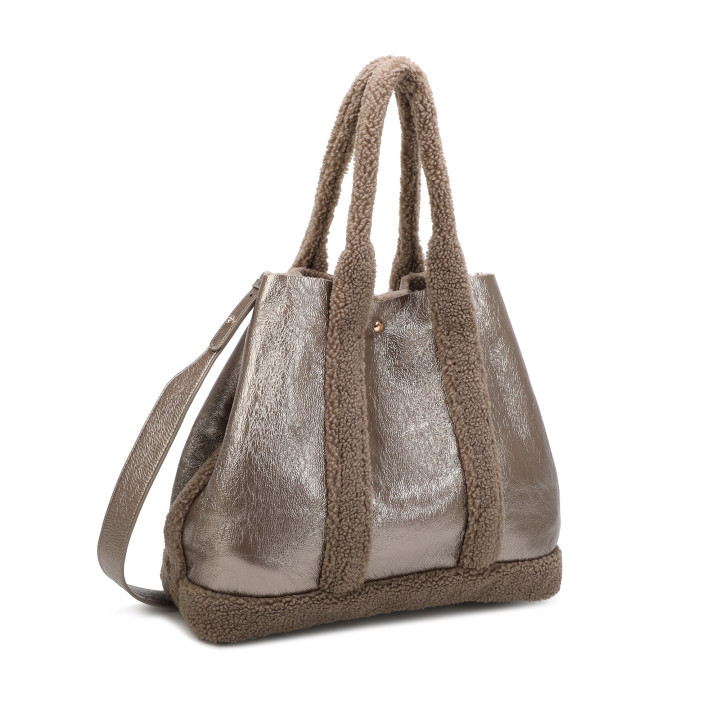 Borsa Shopper con pelliccia