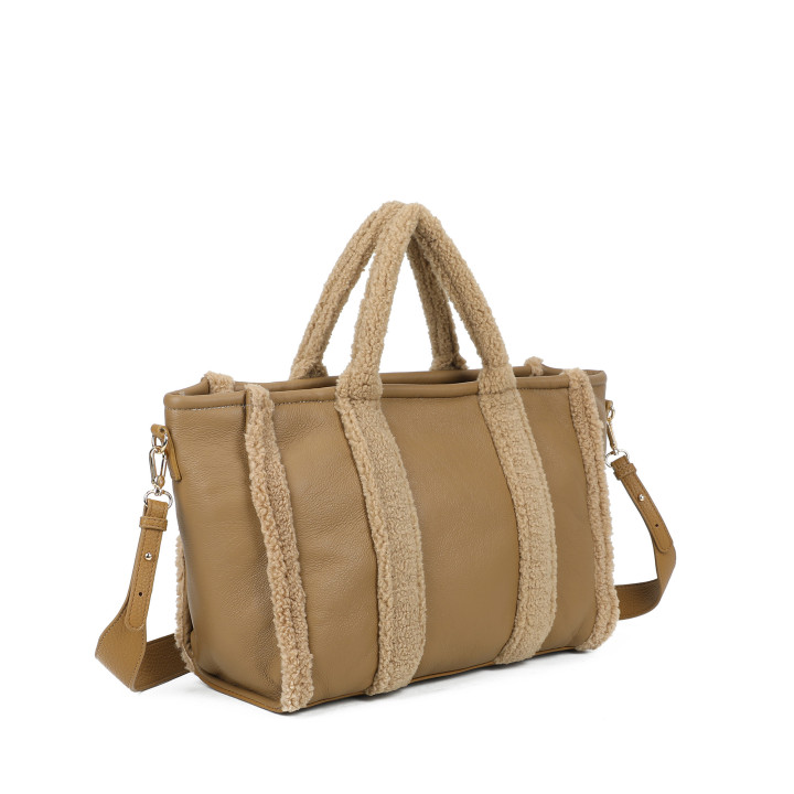 Borsa Shopper con pelliccia