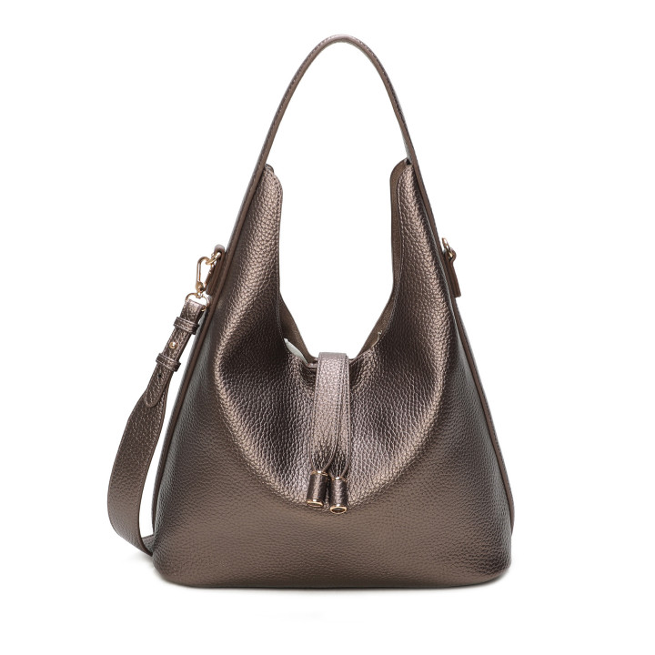Shoulder Bag with Golden Details