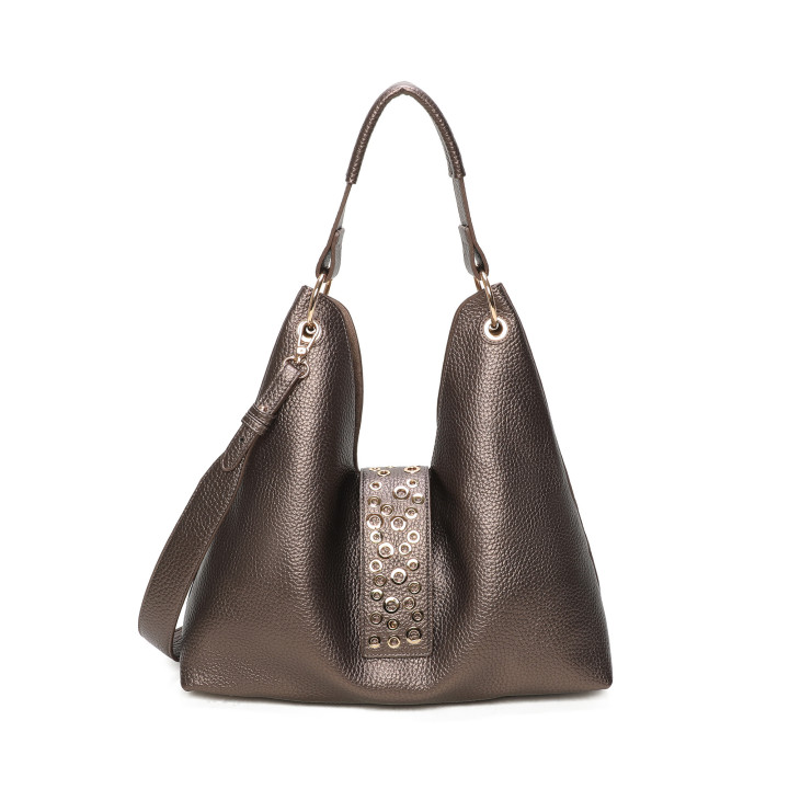 Bolso de hombro con tachuelas