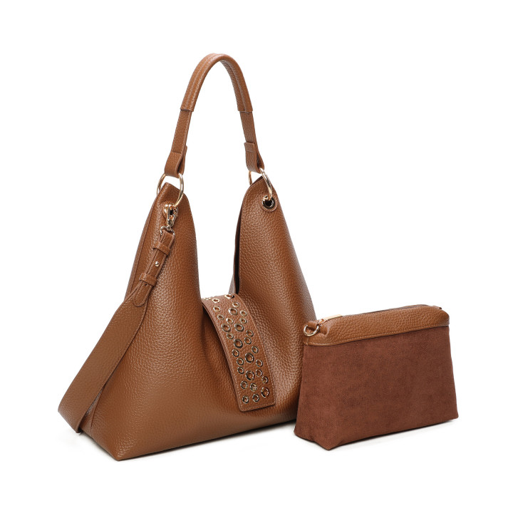 Borsa a spalla con borchie