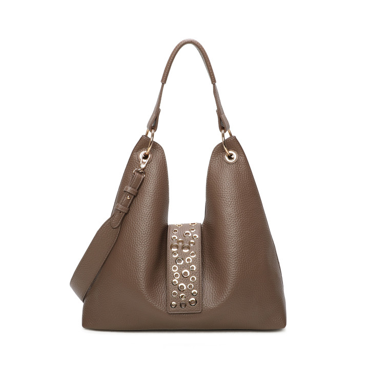 Borsa a spalla con borchie