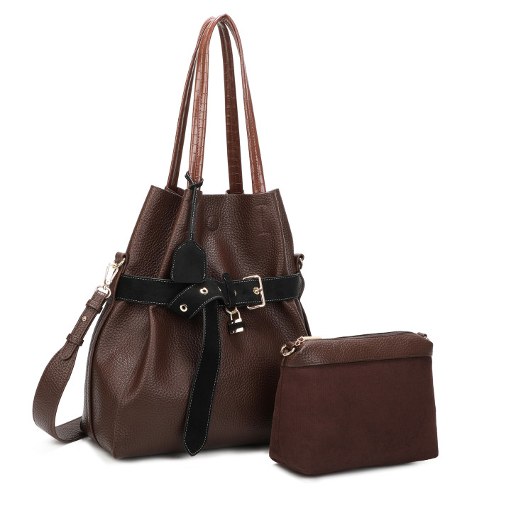 Mala Shopper com fivela preta
