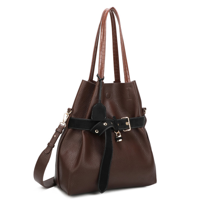 Bolso Shopper con hebilla negra