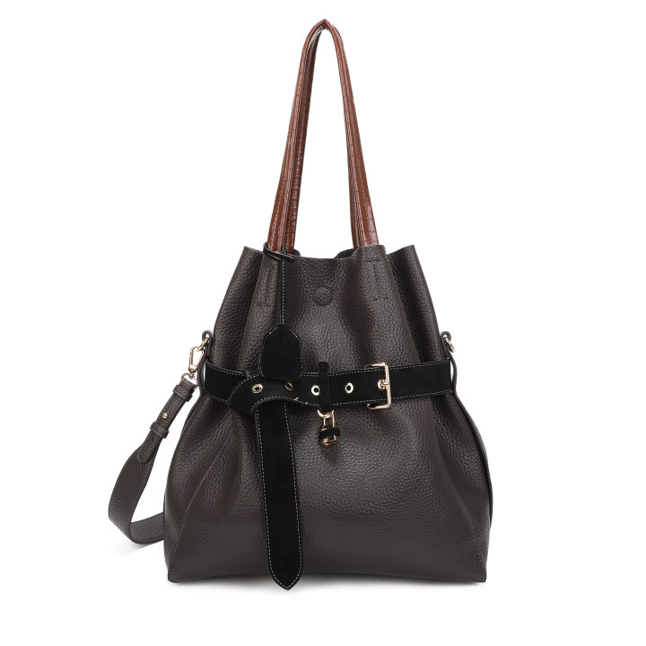 Mala Shopper com fivela preta
