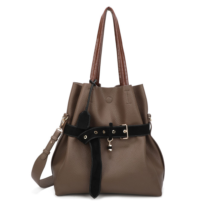 Mala Shopper com fivela preta