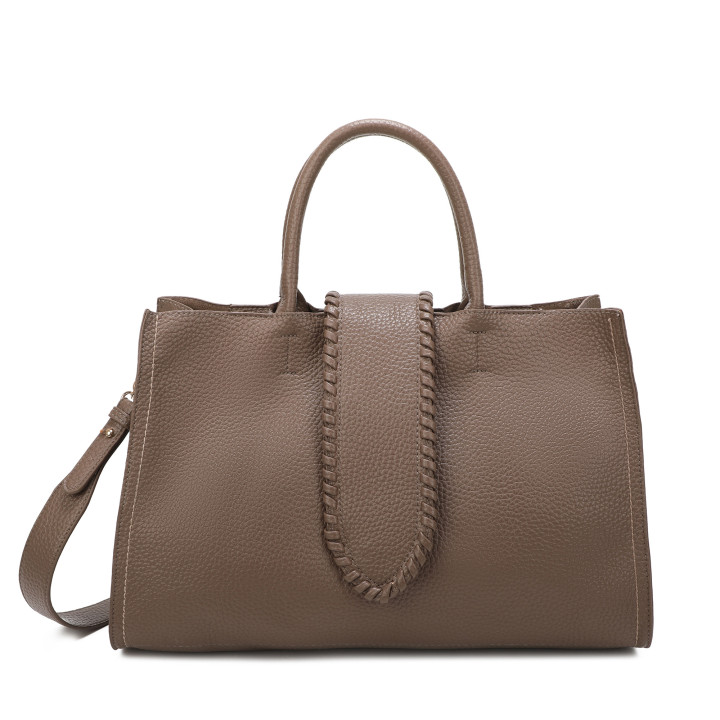Bolso shopper con botón