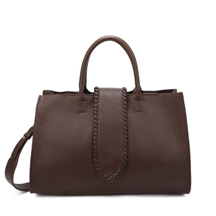 Bolso shopper con botón