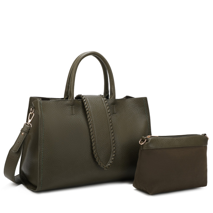 Sac shopper avec bouton