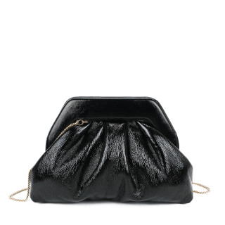 Crossbody bag with shiny fabric