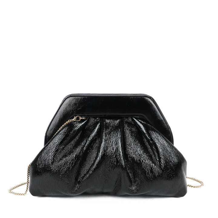 Crossbody bag with shiny fabric